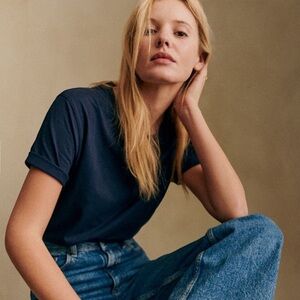 Sezane Women's Navy Blue Conrad t-Shirt